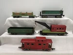 American Flyer Prewar Gauge Freight Cars Lot 5 Pieces. Fixed Price $125.00.