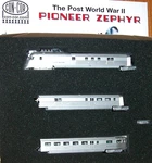 Ho Con-cor 001-008724 Post Wwii Burlington Pioneer Zephyr 3-CAR Set Dcc Ready. Fixed Price $599.99.