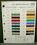 1973 American Motors Passenger Car Colors Dupont Canada Paint Chip Samples Chart. Fixed Price $12.99.