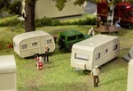 Faller 140483 Ho Scale 1970S Camper Trailers -- 2 Different. Fixed Price $29.99.