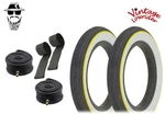 Vintage Bicycle 12" 1/2" X 1/4" Yellow Line Slick Ii Tires W/ Heavyduty Tubes.. Fixed Price $34.90.