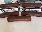 Williams Crown Edition Pennsylvania Red 70' 5-CAR Set O-gauge. Fixed Price $300.00.