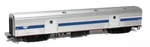 Kato Ho Scale 73' Fluted-side Baggage Car, Lighted Amtrak #1231 356203-1. Fixed Price $114.59.