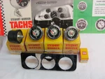 Stewart Warner Green Line Gauges Nos With Senders 2 1/8 Chrome Panel Water Oil. Fixed Price $620.00.