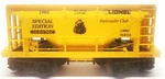 Lionel 6-16800 Railroader Club Lrrc 1986 Special Edition Hopper Car Used. Fixed Price $7.99.