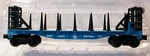 Lionel #6-26066 Great Northern Flatcar W/bulkheads Two And 12 Stakes. Fixed Price $29.99.