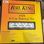Mth Rail King 30-2122-1 Ny Transit 1970 4-CAR Subway Set W/proto Sound Gauge. Fixed Price $500.00.