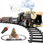 Christmas Train Set With Remote Control Smoke, Lights, And Sound, Classic Electr. Fixed Price $69.98.