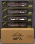 Weaver G1236S Scale Pullman-bradley Deluxe Coaches (set Of 4) 2-RAIL/BOX. Fixed Price $341.99.
