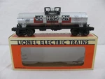 Lionel Trains Gauge Jorx Johnson Single Dome Tank Car #6-19602 Vg. Fixed Price $19.99.