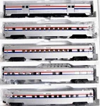 Mth Premier 20-6548 Amtrak 70 Streamlined 5-CAR Passenger Set O-scale (ribbed). Fixed Price $319.00.