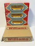 Williams Electric O Gauge Streamliners Luxury Lines Anniv. 3 Car Set - Brand New. Fixed Price $195.00.