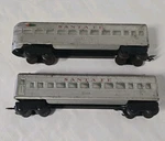 Marx O Trains Silver Passenger Cars 3197 3152. Fixed Price $49.99.