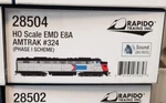 Rapido 28504 Ho Scale E8A Amtrak Rr 324 Phase 1 Paint Scheme With Dcc Esu Sound. Fixed Price $289.95.