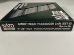 Nos Kato Scale #106-1401 Smoothside Passenger Car Set Santa Fe. Fixed Price $195.00.