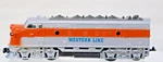 Passenger E-8 Diesel 1:36 Scale Western Line Power Pull Back Black & Silver. Fixed Price $12.00.