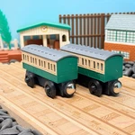 Wooden Railway 2 Branch Line Passenger Coach Dark Green Custom For Thomas Train. Fixed Price $22.79.