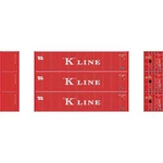 Athearn ATH17392 40' Low-cube Container K Line #1 (3) Scale. Fixed Price $39.99.