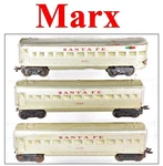 Marx 3152 3197 Santa Fe Sf Passenger Cars 1950S. Fixed Price $27.00.