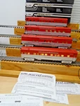 Four K-line Rock Island Streamliner Lighted 13" Coach Set Ln Ob. Fixed Price $174.99.