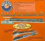 + Lionel 6-30111 Gauge Pullman Passenger Car Expansion Pack Nib. Fixed Price $135.00.