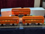 Mth Orange 330 Series Passenger Cars Lionel Standard Gauge. Fixed Price $450.00.