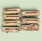 Vintage Marx Union Pacific Streamliner M10005 W/ 6 Cars Green Yellow No Motor. Fixed Price $90.00.