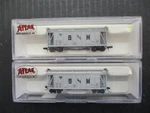 Atlas Scale Boston Maine Airslide Covered Hopper Cars #38572 38571 Mib B&m. Fixed Price $17.50.