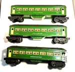 Original 1946 Year Only Lionel 2440, And 2441 Green Passenger Cars -gs. Fixed Price $249.99.
