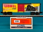 6-29950 Lionel 1948 Art Box Car O/O27 New. Fixed Price $39.95.