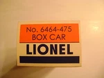 Lionel No. 6464-475 Boston & Maine Box Car Licensed Reproduction. Fixed Price $7.99.