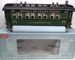 Aristo-craft/rea- Sierra Style Wood Passenger Car Denver & Rio Grande Western -g. Fixed Price $84.95.