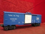 Lionel Postwar 3424 Wabash Operating Brakeman Box Car, Blt 8-56. Fixed Price $14.95.