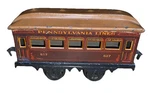 Antique Bing Prewar Tin Litho 617 Pennsylvania Lines Passenger Train Car Germany. Fixed Price $59.99.