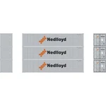 New Athearn 40' Low-cube Container Nedlloyd (3) Scale. Fixed Price $39.99.