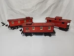 Lionel Scale 3 Tin Plate Cabooses No Boxes 2)1682 1) 2472. Fixed Price $16.99.