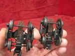 2 Lionel Original Vintage Early Postwar Electromagnetic Flying Shoe Trucks. Fixed Price $29.95.