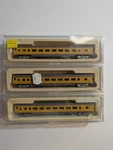 Lotx 3 Con-cor Coach Car Yellow Milwaukee Union Pacific (item Al) Scale. Fixed Price $175.00.