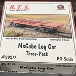 Ho Scale Bts Mccabe Log Car Three Pack Rare #29277. Fixed Price $179.88.