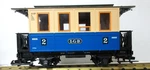 Lgb Scale 3012 #2 Blue & Cream Passenger Car. Fixed Price $39.95.