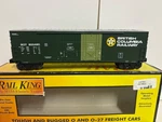 Mth Railking 30-74524 British Columbia 50' Dbl Door Plugged Box Car.. Nib. Fixed Price $39.95.