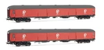 Electrotren HE4001 Paquexpres, 2-UNIT Pack Luggage Van DD-8100, Red Livery, Peri. Fixed Price $218.42.