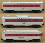 Lionel Santa Fe 3-CAR Passenger Set (O-27 Size) *lighted* O-gauge Video!!!. Fixed Price $99.99.