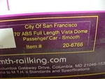 Mth 20-6666 Gauge 2-70' Sleeper/diner Passenger Car City Of San Francisco (. Fixed Price $100.00.