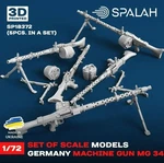 Set Of Scale Models "machine Gun MG-34", (5 Pcs.) Resin 1/72 Spalah 18372. Fixed Price $7.11.