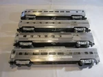 Vintage Post WW2 American Flyer Gauge Trains Chrome Passenger Cars 960 962 963. Fixed Price $95.00.