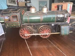 Vintage Pre-war Bing Kbn I-48 Clockwork Locomotive Antique Green Litho Train. Fixed Price $150.00.