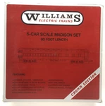 Williams 2700 Gauge Ny Central 5 Car Madison Set 80' Crown Edition 3 Rail Miob. Fixed Price $229.95.