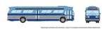 Rapido 753148 Ho New York Mta Look Bus Deluxe Blue/silver #6451 Lights. Fixed Price $71.99.