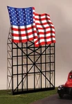Miller Engineering 4071 Ho/o Waving American Flag Animated Neon Billboard. Fixed Price $50.15.